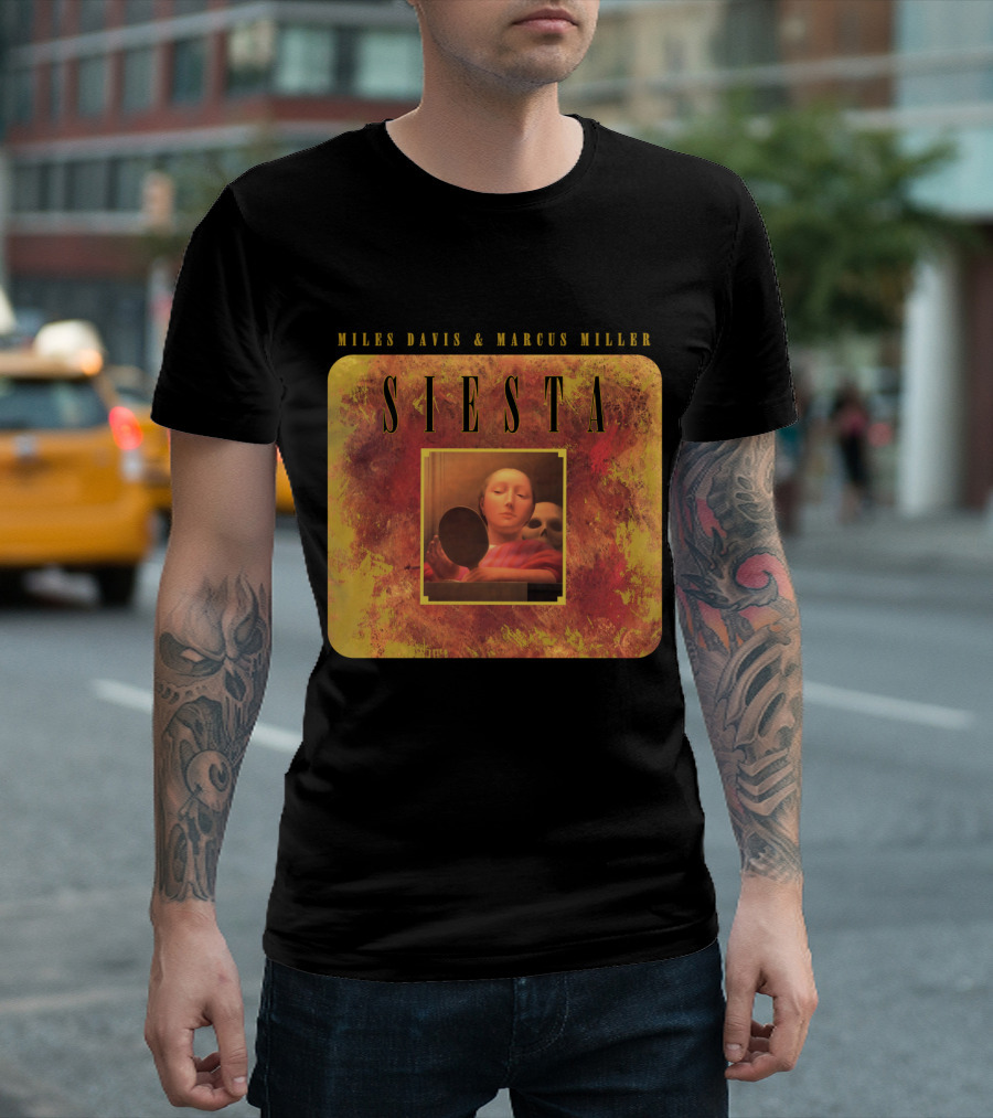 MDV 07 Miles Davis and Marcus Miller Siesta Album Cover T-Shirt