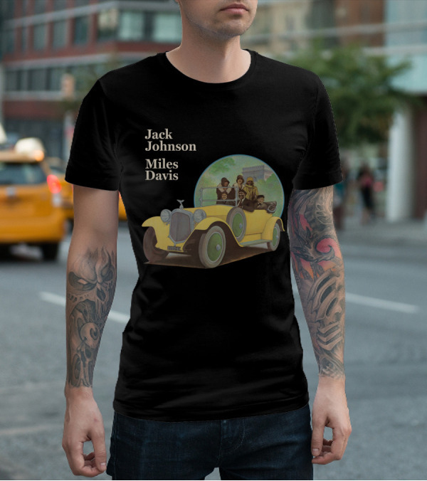 Jack Johnson Miles Davis Vintage Car Scene T-Shirt