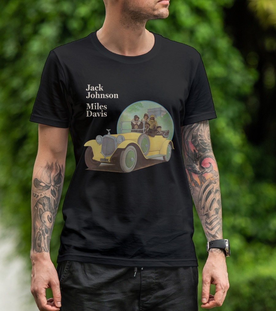Jack Johnson Miles Davis Vintage Car Scene T-Shirt