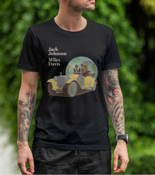 Jack Johnson Miles Davis Vintage Car Scene T-Shirt