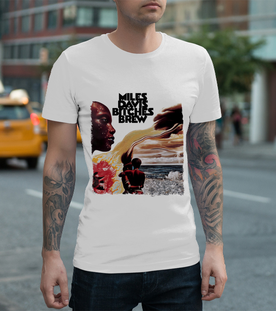 Miles Davis Bitches Brew Album Art Ocean And Figures T-Shirt