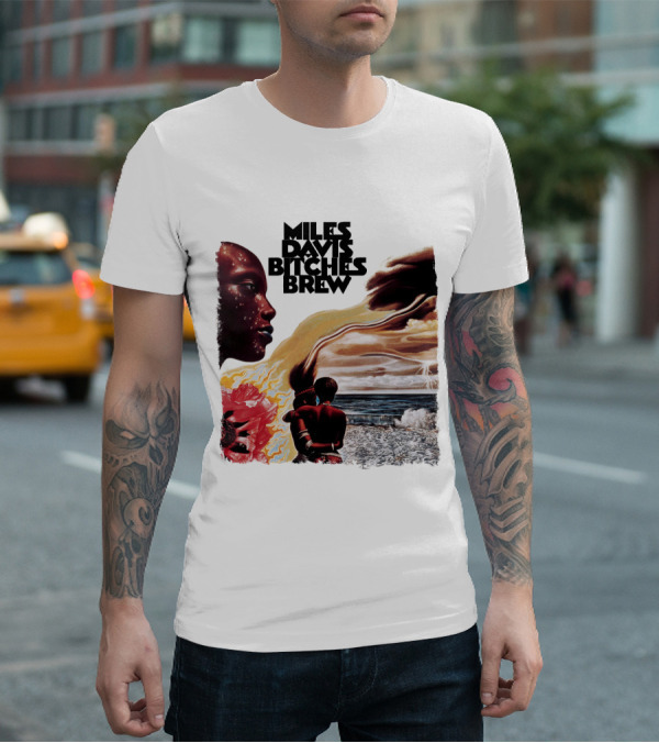 Miles Davis Bitches Brew Album Art Ocean And Figures T-Shirt