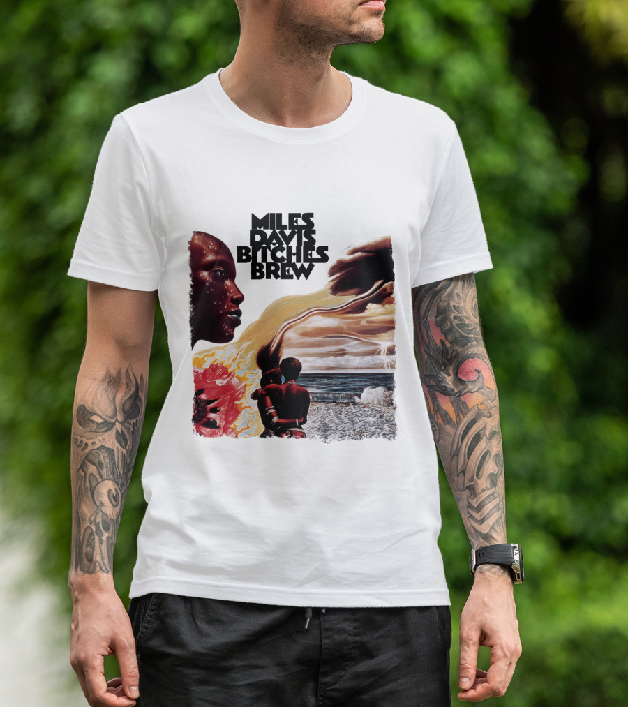 Miles Davis Bitches Brew Album Art Ocean And Figures T-Shirt