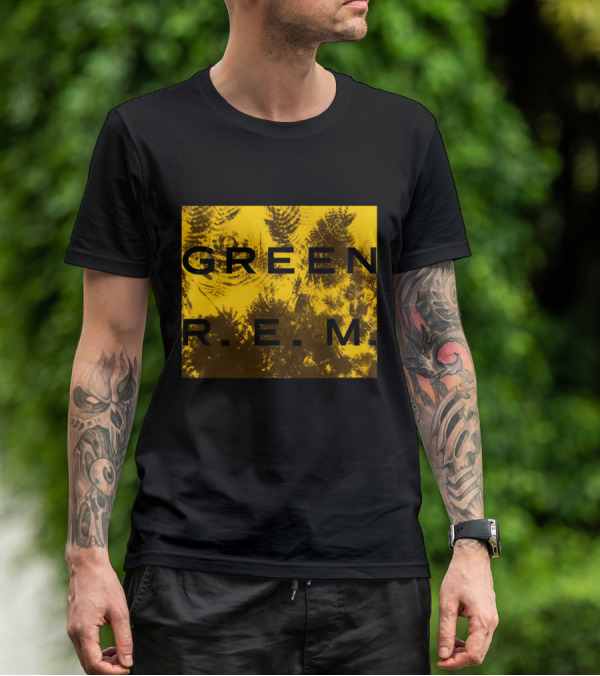 R.E.M. Green Album Fern Pattern 09 Vintage Yellow T-Shirt