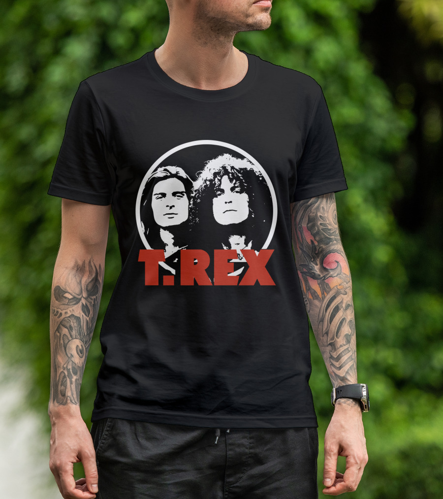 T. Rex Music Band Graphic With Iconic Rock Duo T-Shirt