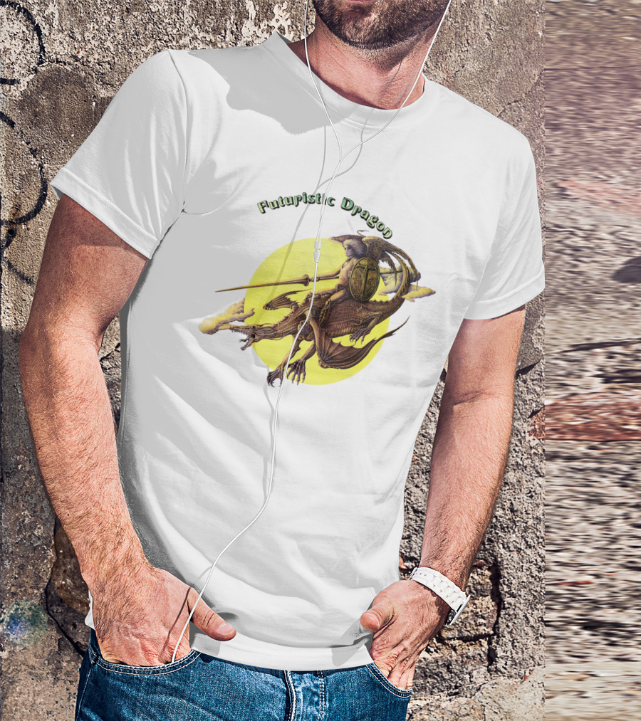 Futuristic Dragon Warrior Riding Sky Beast T-Shirt