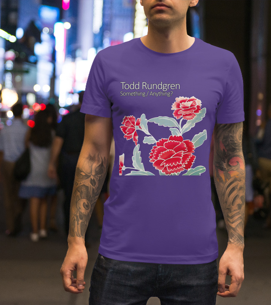 Todd Rundgren Something Anything Red Carnations Floral T-Shirt