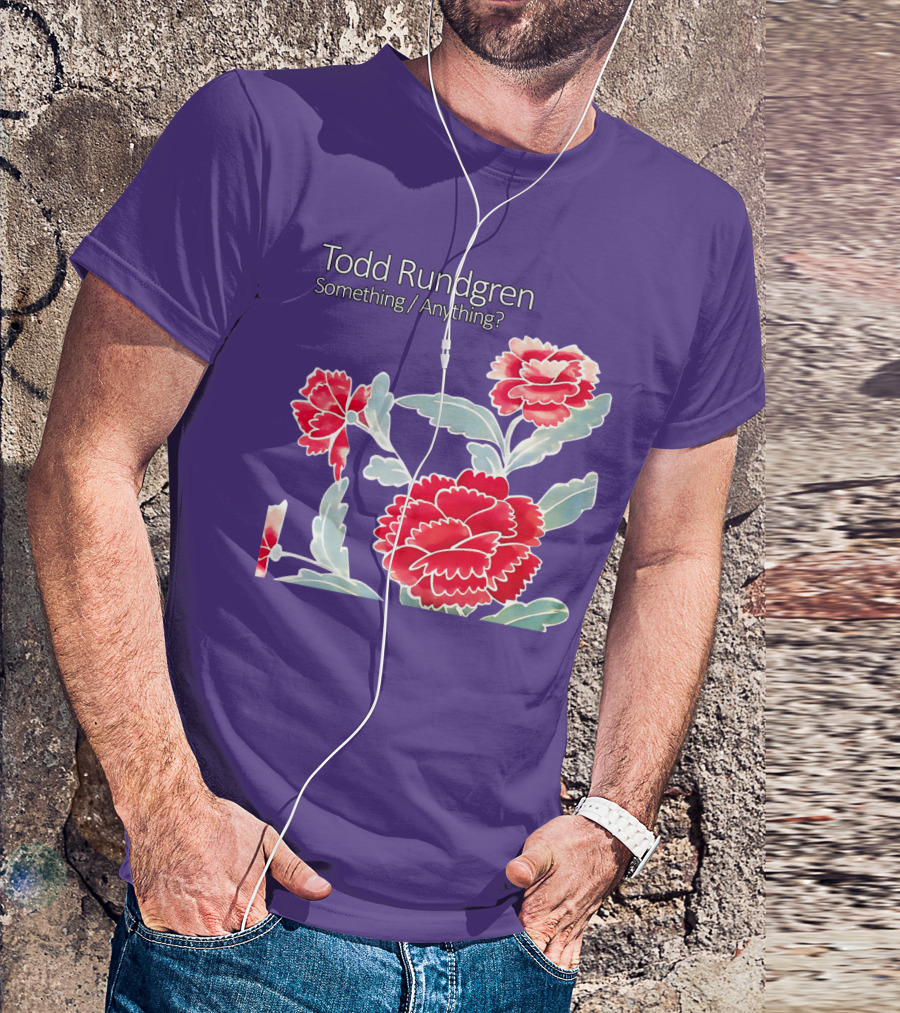 Todd Rundgren Something Anything Red Carnations Floral T-Shirt