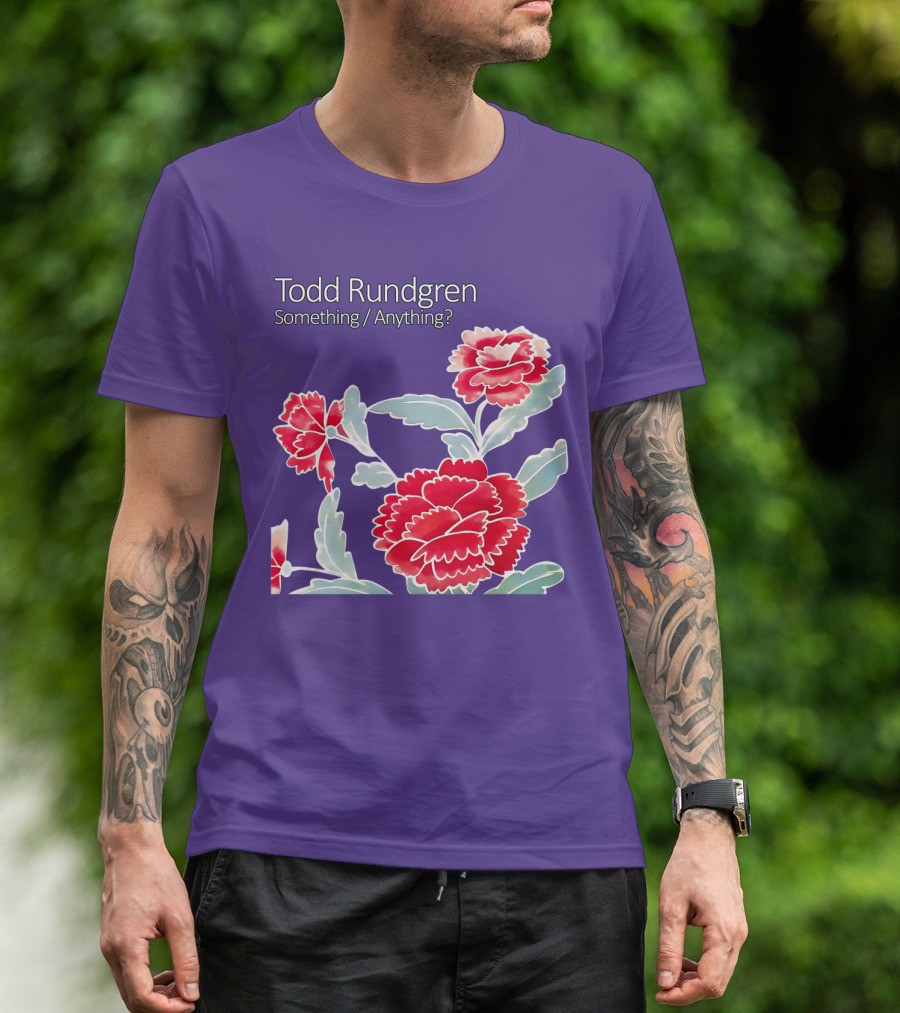 Todd Rundgren Something Anything Red Carnations Floral T-Shirt