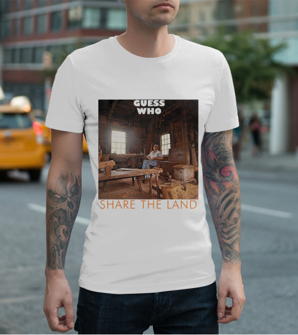 Guess Who Share The Land Rustic Cabin Scene T-Shirt