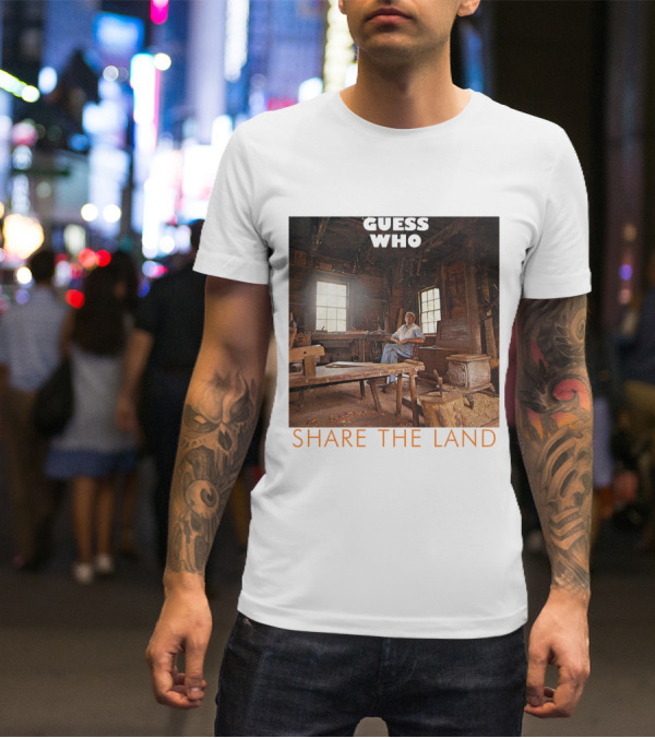 Guess Who Share The Land Rustic Cabin Scene T-Shirt