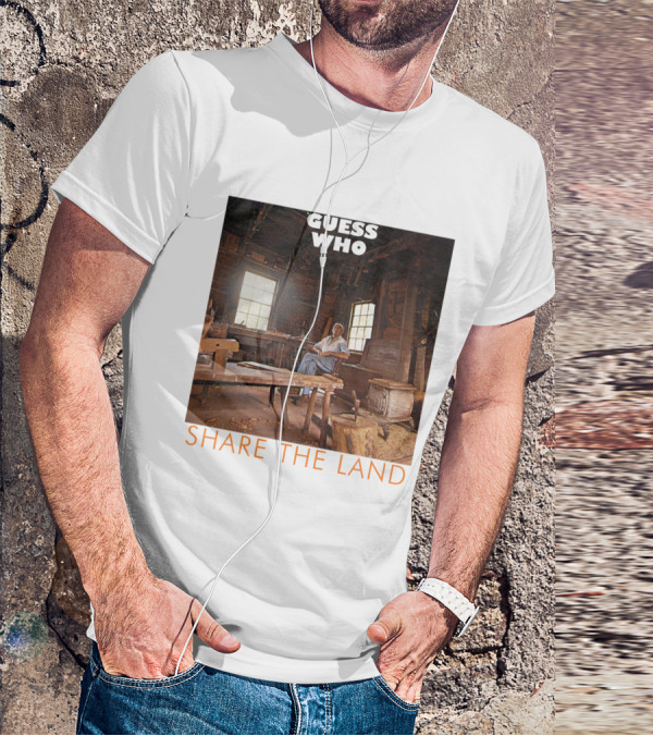 Guess Who Share The Land Rustic Cabin Scene T-Shirt