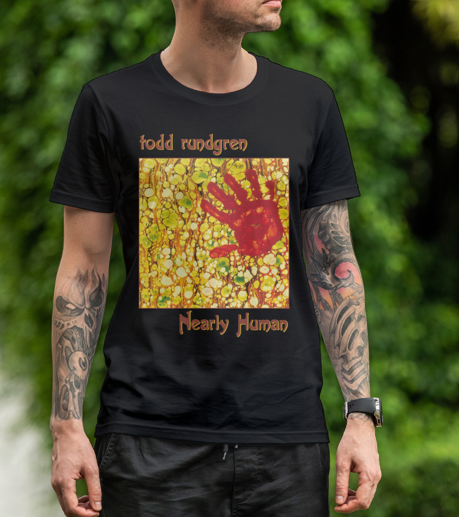 Todd Rundgren Nearly Human Handprint Cover T-Shirt