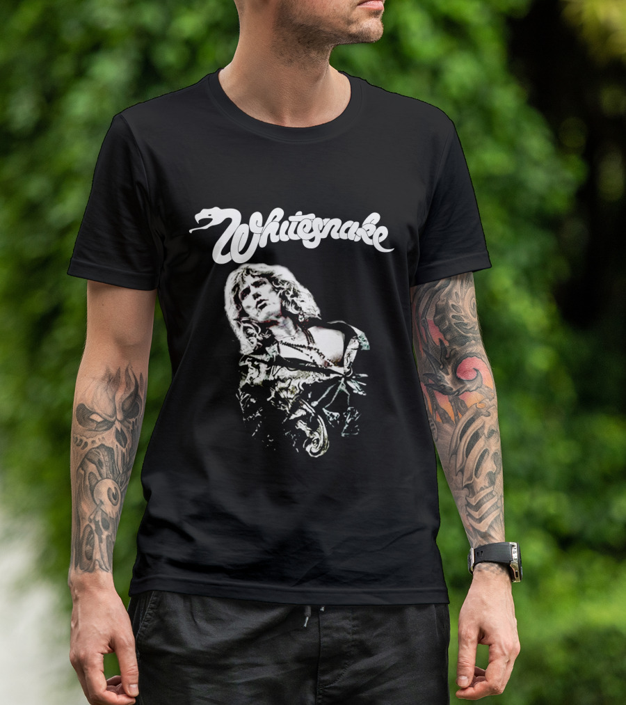 Whitesnake Logo With Image Of Rock Vocalist T-Shirt