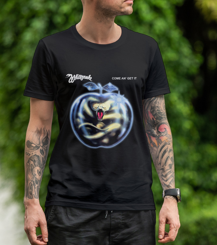 Whitesnake Come An' Get It Snake In Apple T-Shirt