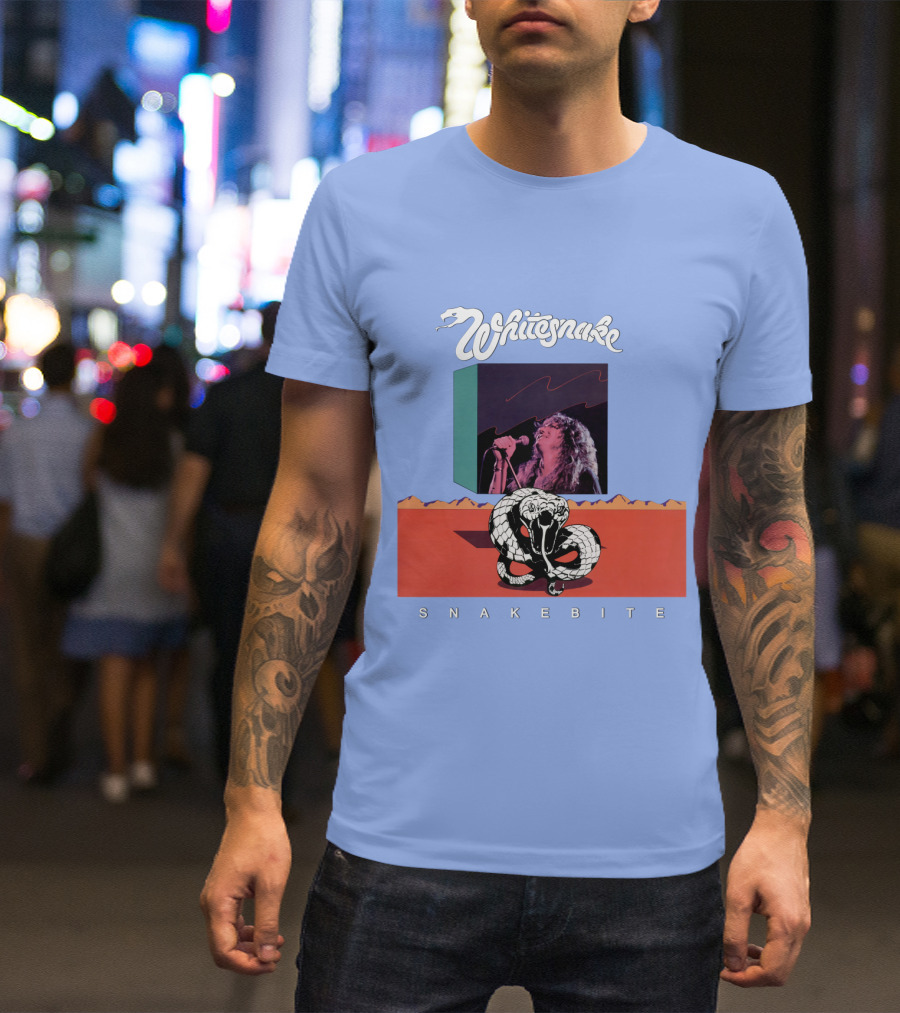 Whitesnake Snakebite Vintage Album Art With Snake And Singer T-Shirt