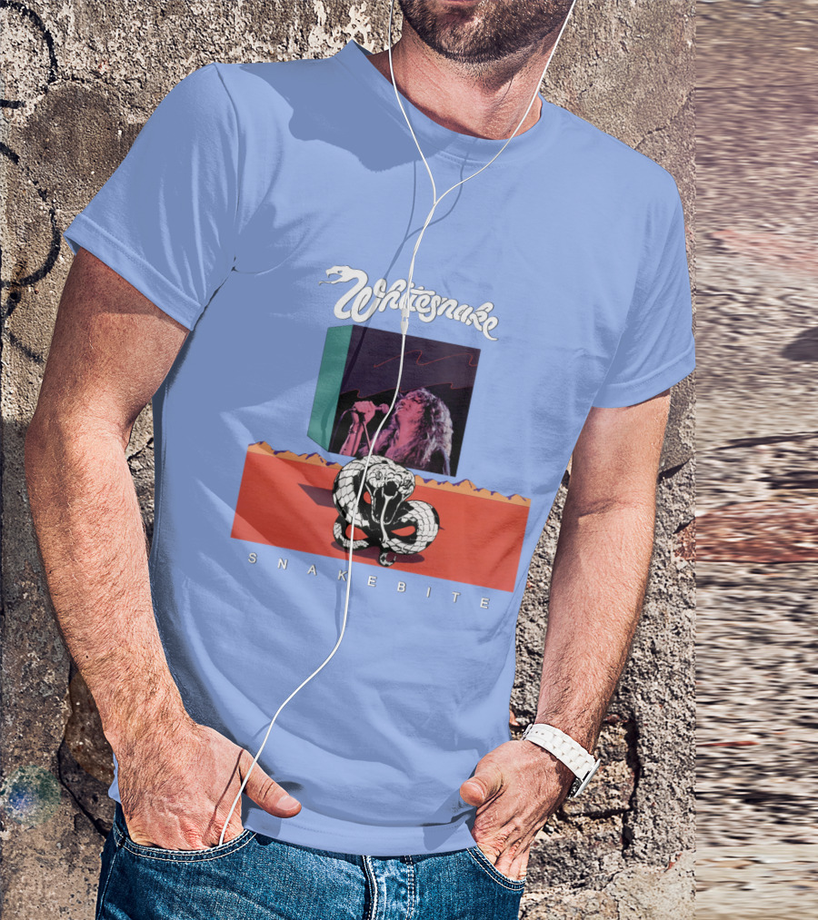 Whitesnake Snakebite Vintage Album Art With Snake And Singer T-Shirt