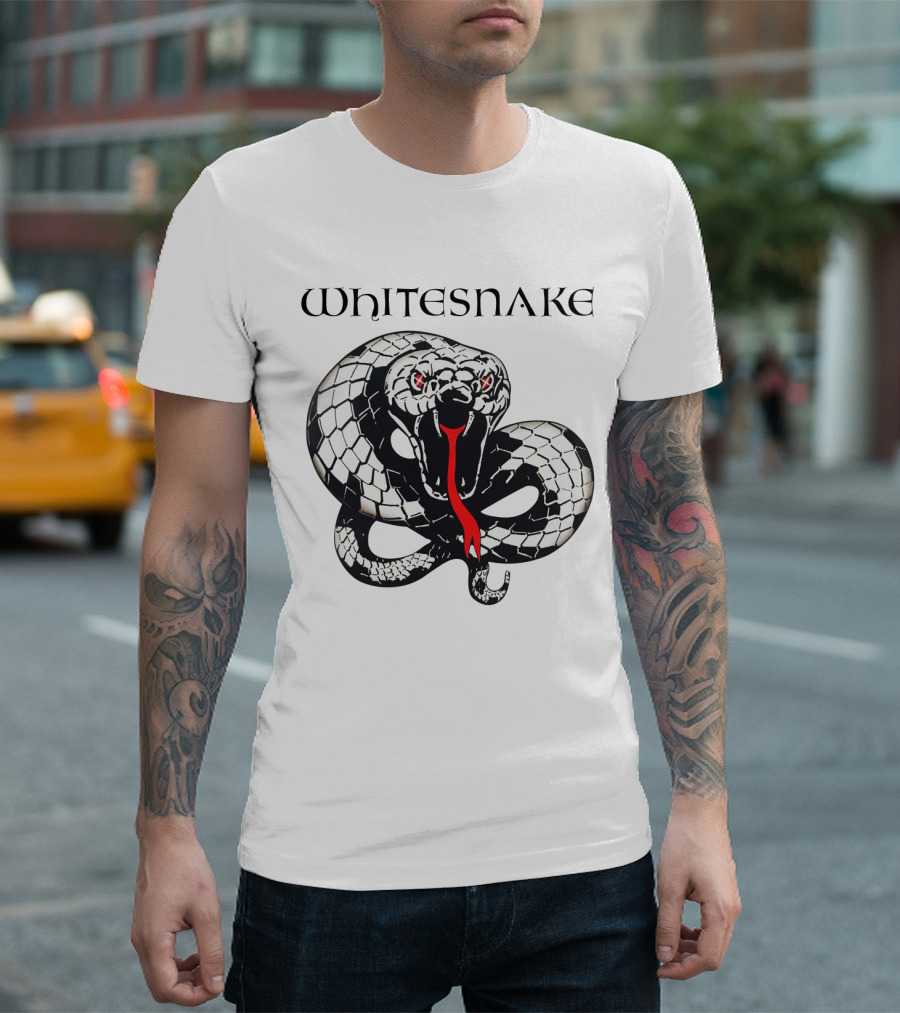 Whitesnake Logo Coiled Snake T-Shirt