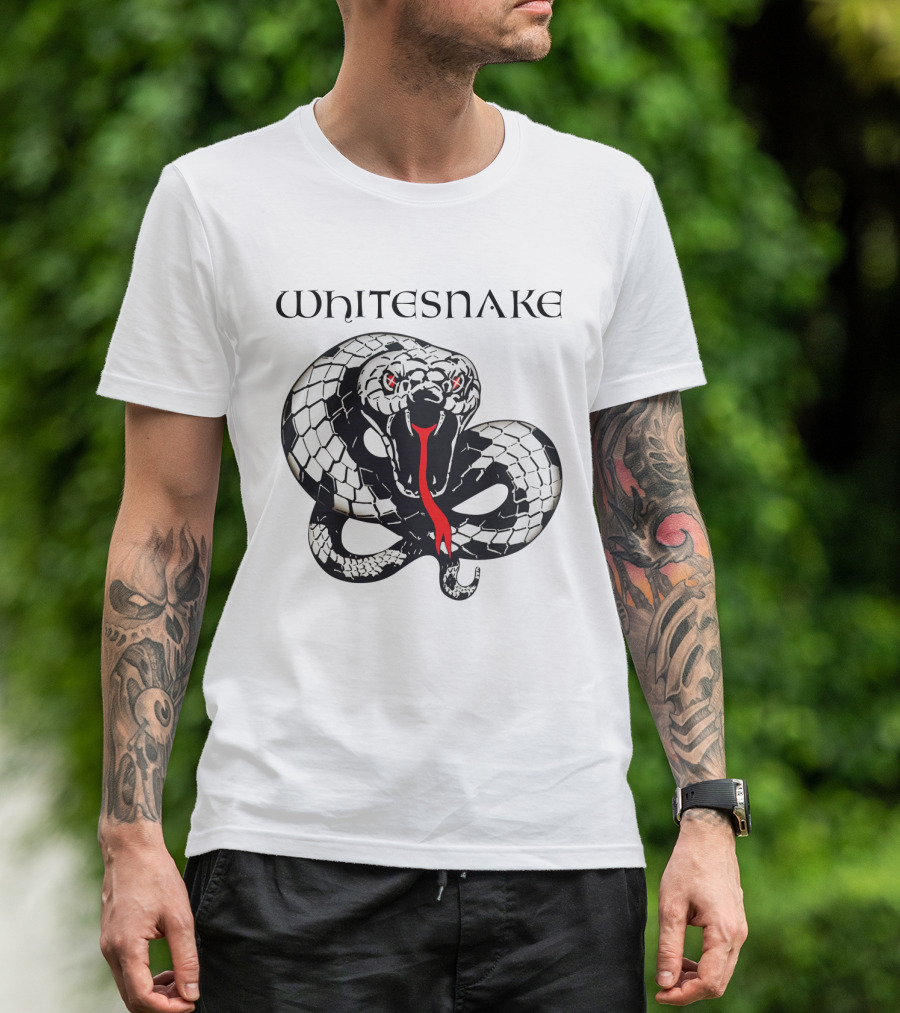 Whitesnake Logo Coiled Snake T-Shirt
