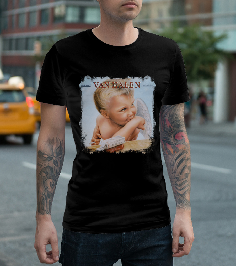 Van Halen 1984 Smoking Angel with Pack of Cigarettes T-Shirt