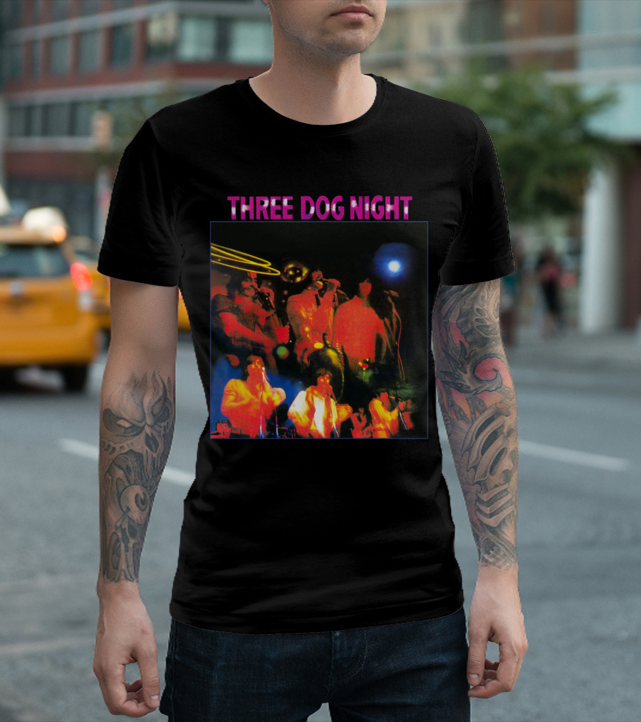 Three Dog Night Band Psychedelic Concert T-Shirt