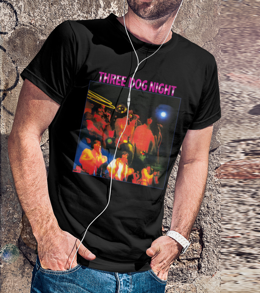 Three Dog Night Band Psychedelic Concert T-Shirt