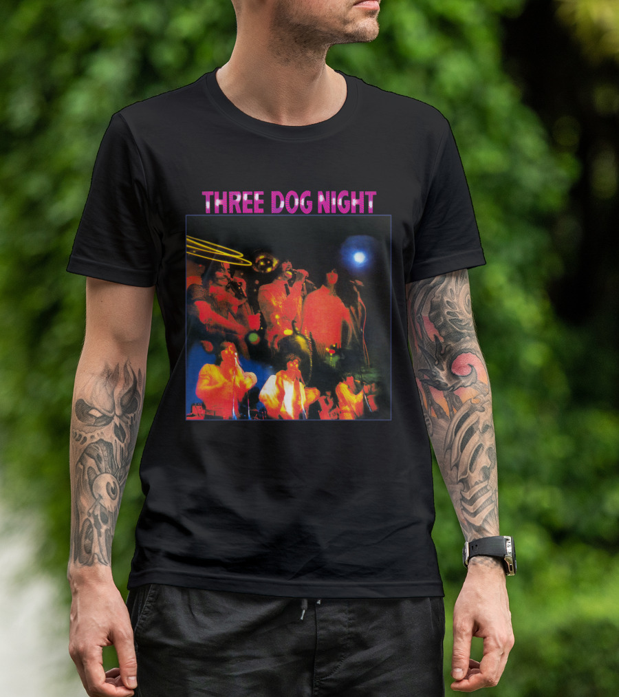 Three Dog Night Band Psychedelic Concert T-Shirt