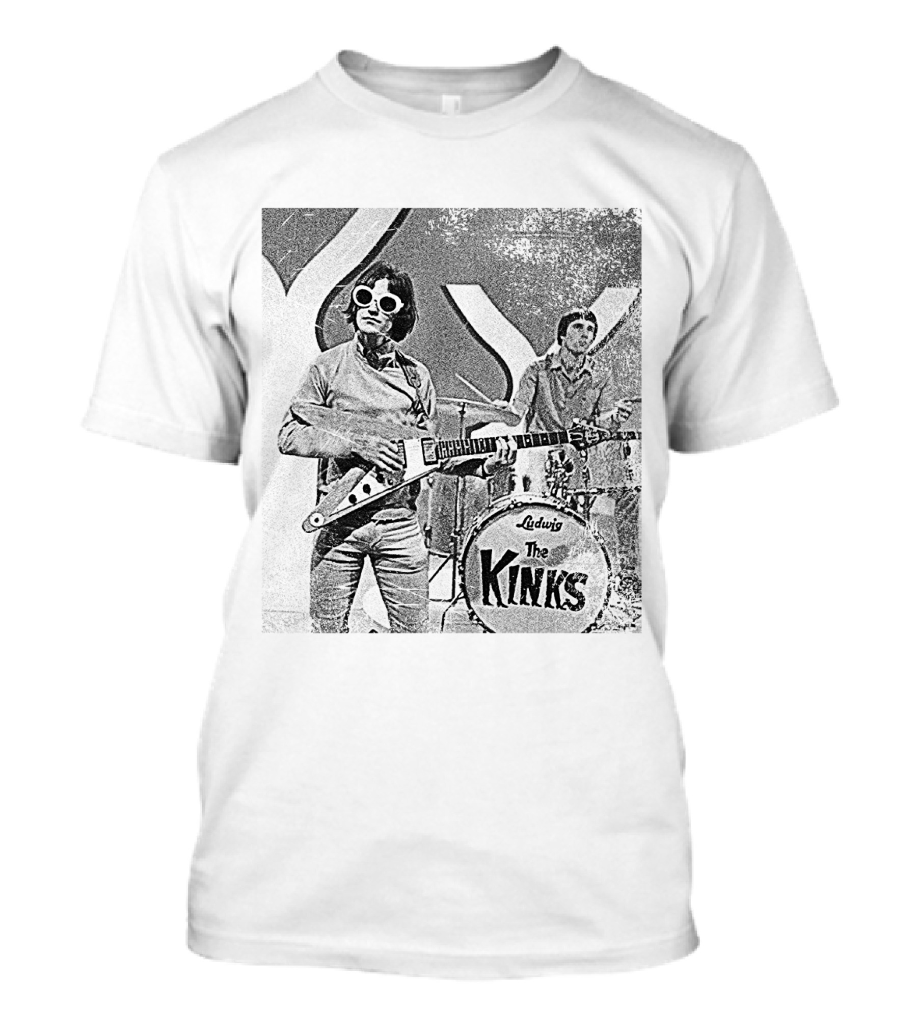The Kinks Vintage Band Photo Performance With Ludwig Drum Kit T-Shirt
