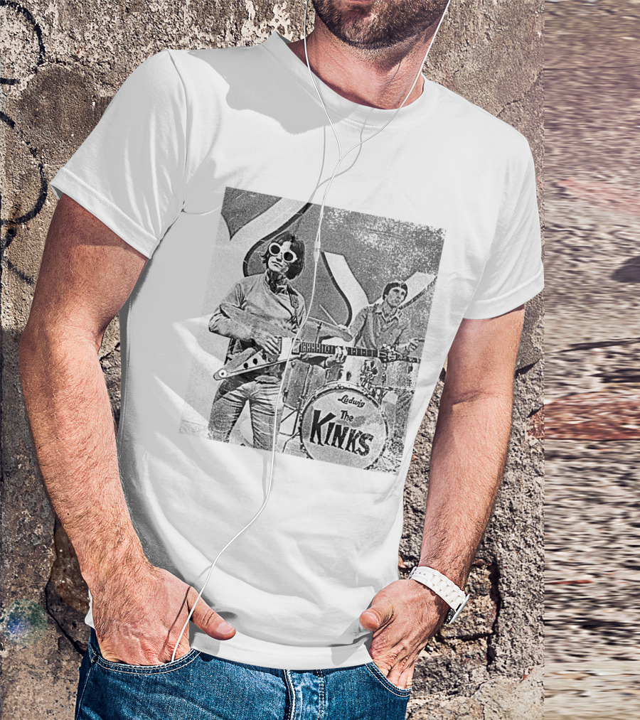 The Kinks Vintage Band Photo Performance With Ludwig Drum Kit T-Shirt