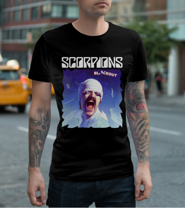 Scorpions Blackout Album Cover Art Legendary Rock Band T-Shirt
