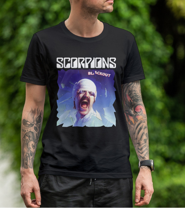 Scorpions Blackout Album Cover Art Legendary Rock Band T-Shirt