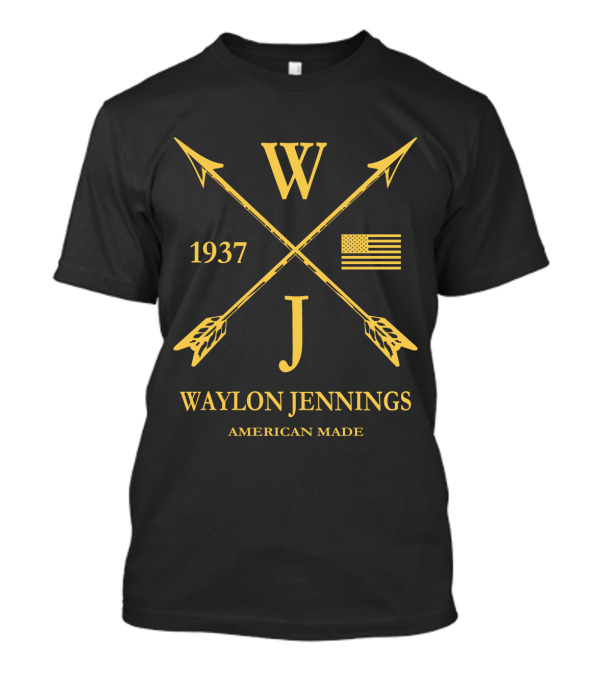 Waylon Jennings American Made 1937 Flag Arrows T-Shirt