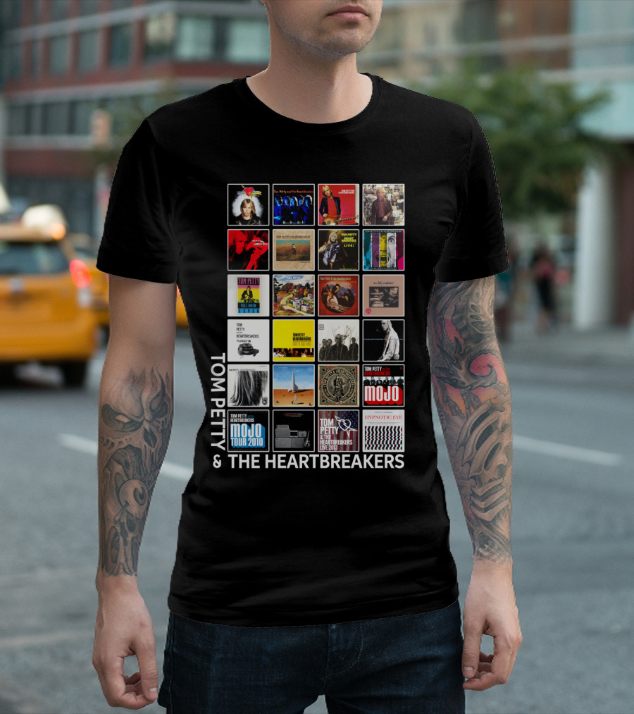 Tom Petty And The Heartbreakers Album Cover Collage T-Shirt