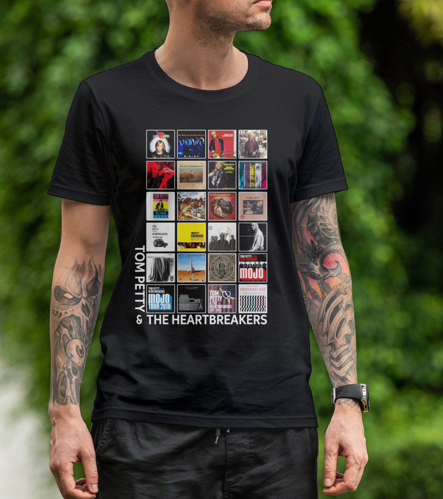 Tom Petty And The Heartbreakers Album Cover Collage T-Shirt