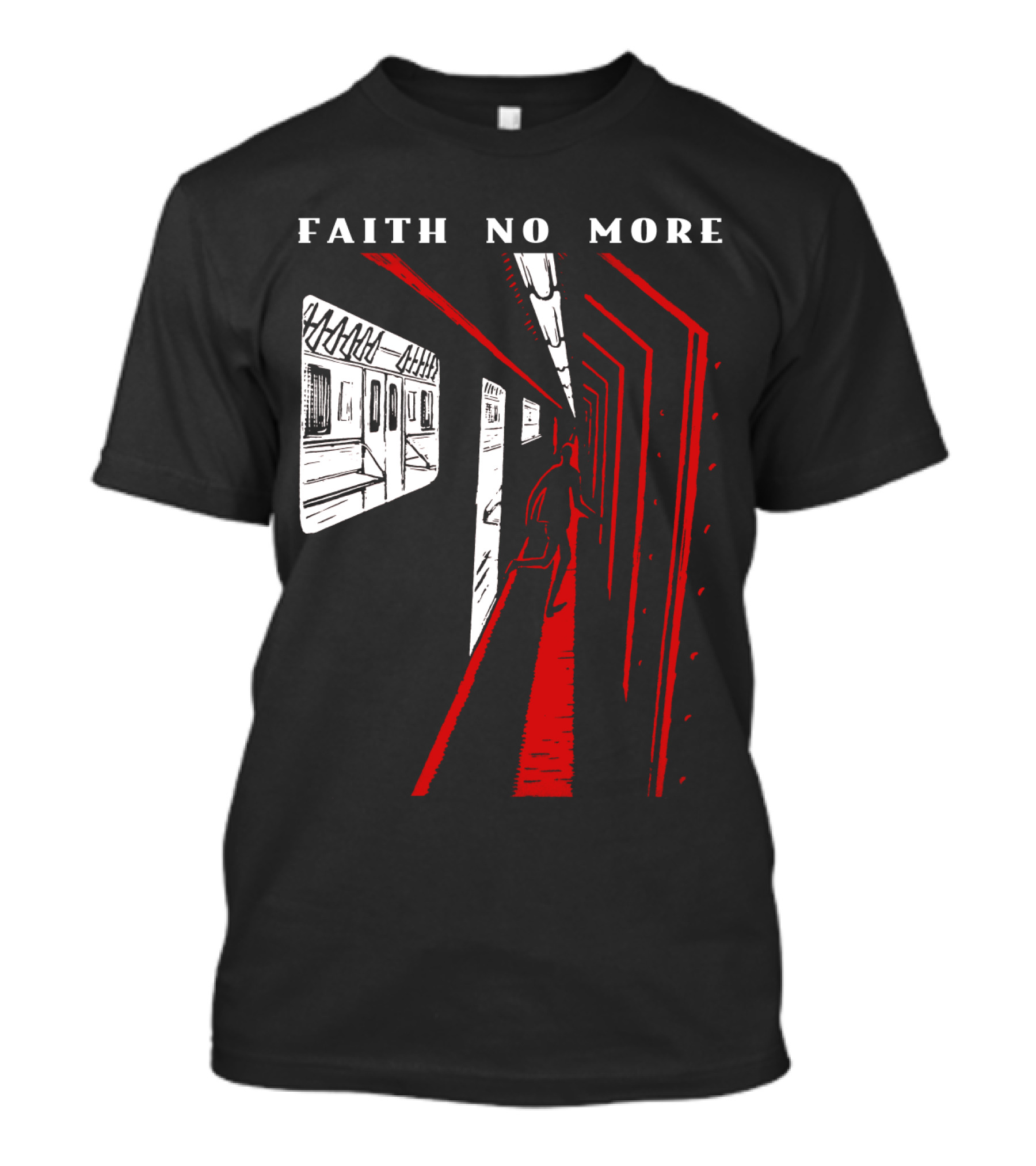 Faith No More Subway Scene In Red And White Fnm-Ms T-Shirt