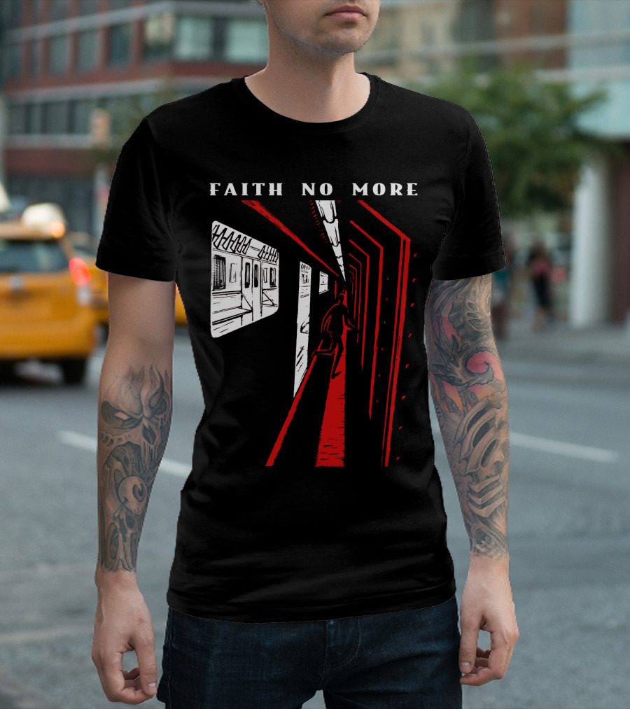 Faith No More Subway Scene In Red And White Fnm-Ms T-Shirt