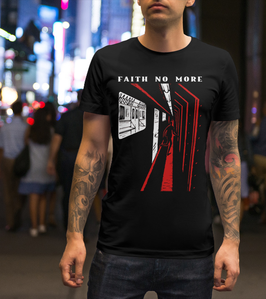 Faith No More Subway Scene In Red And White Fnm-Ms T-Shirt