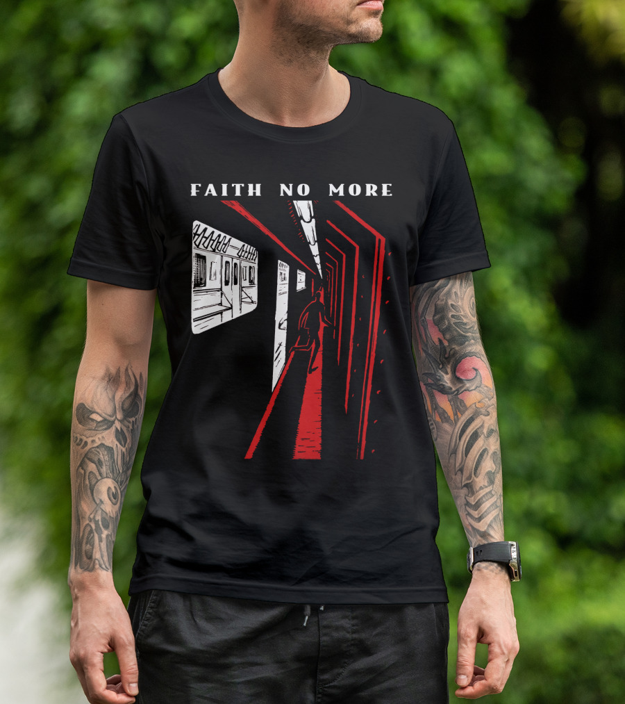 Faith No More Subway Scene In Red And White Fnm-Ms T-Shirt