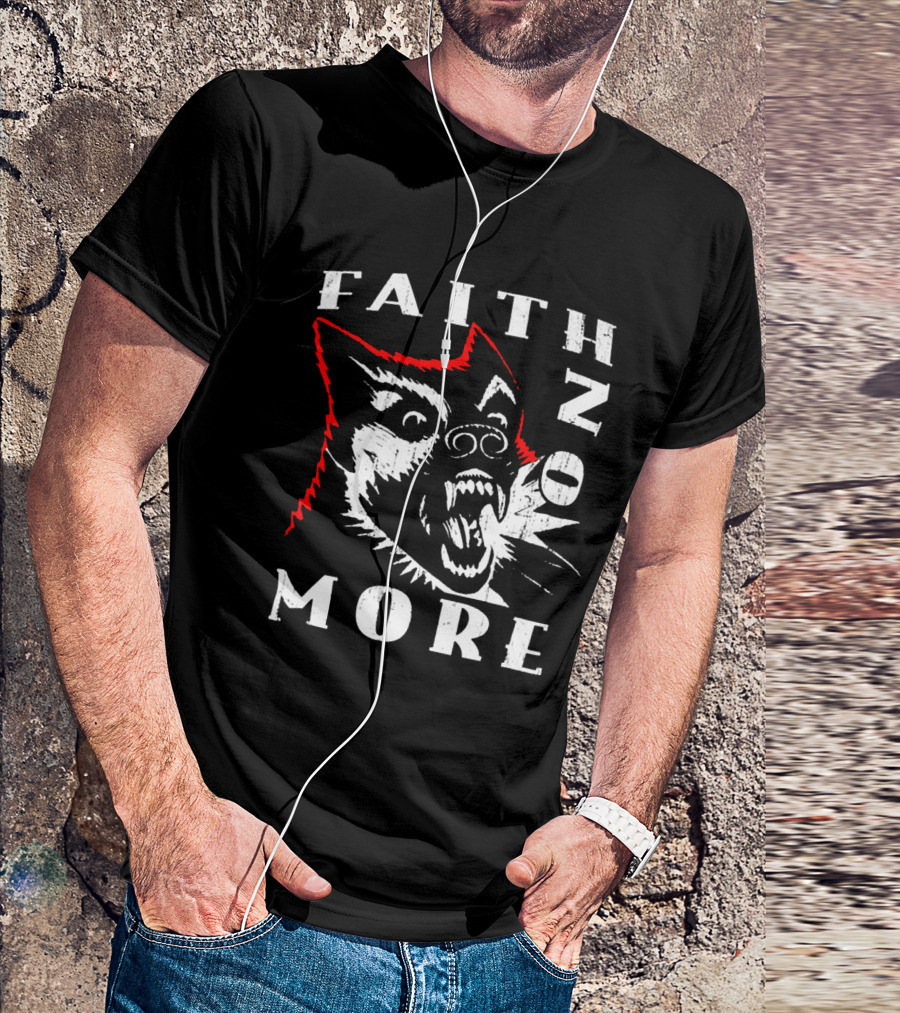 Faith No More Screaming Wolf Design Fnm-Ms T-Shirt