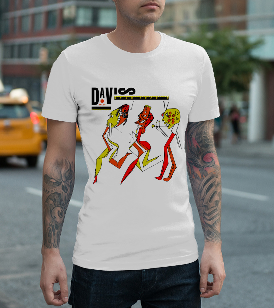 DA★VI⭐S Miles Star People Retro Styled Figures T-Shirt