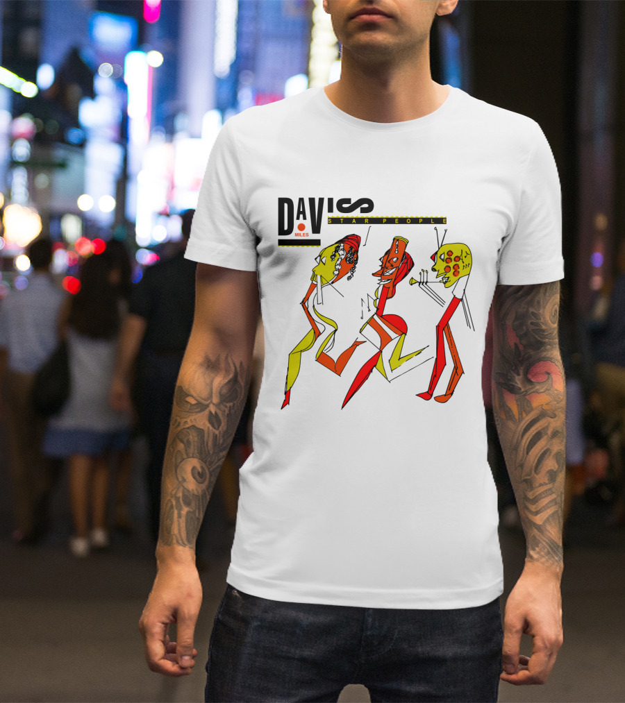 DA★VI⭐S Miles Star People Retro Styled Figures T-Shirt