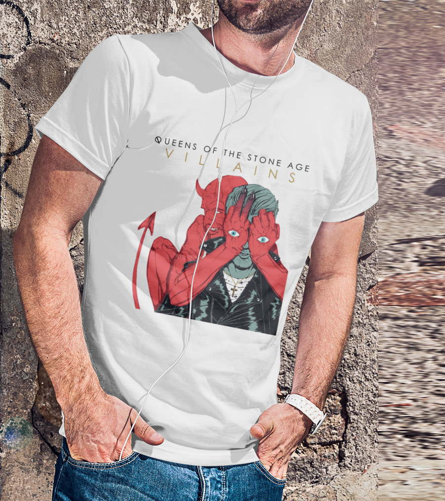 Queens Of The Stone Age Villains Album Cover Artwork T-Shirt
