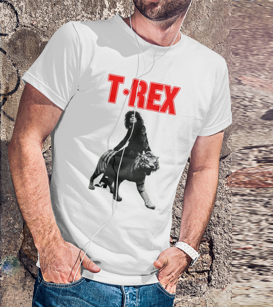 T-Rex Iconic Album Cover Art With Tiger T-Shirt