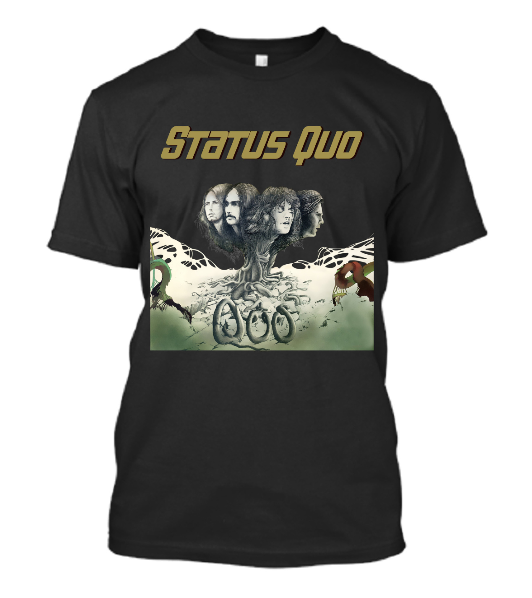 Status Quo Band Tree Faces T-Shirt