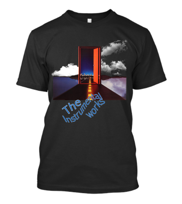 The Instrumental Works Door To Cityscape Under Clouds T-Shirt