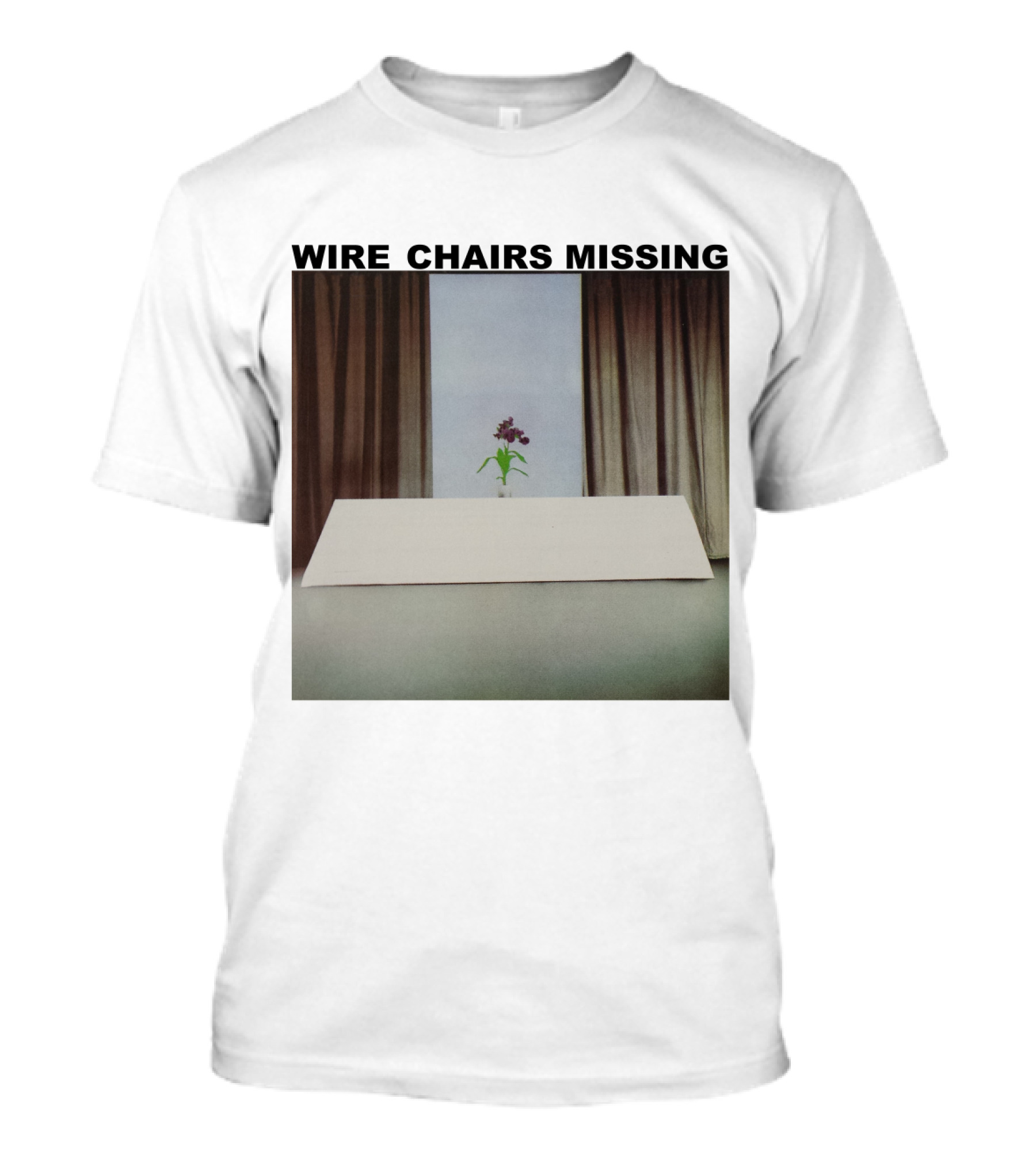 Wire Chairs Missing Orchid On Table Minimalist Room T-Shirt