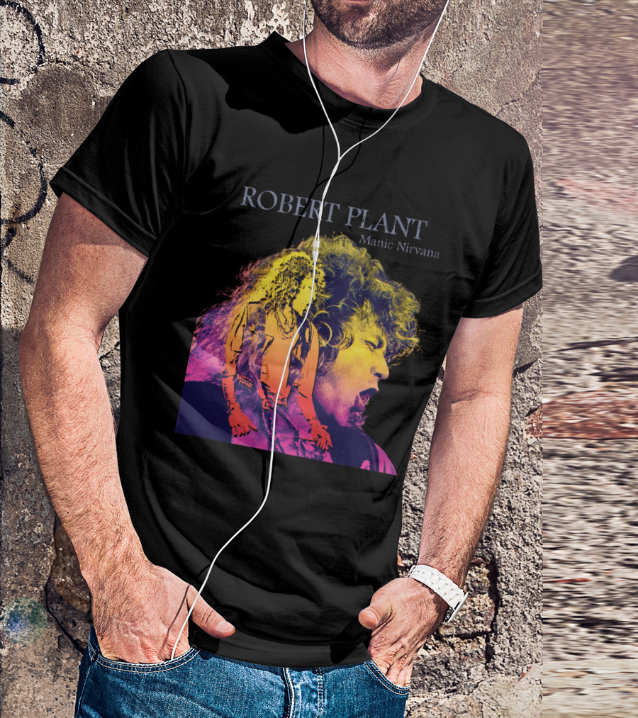 Robert Plant Manic Nirvana Retro Rock T-Shirt