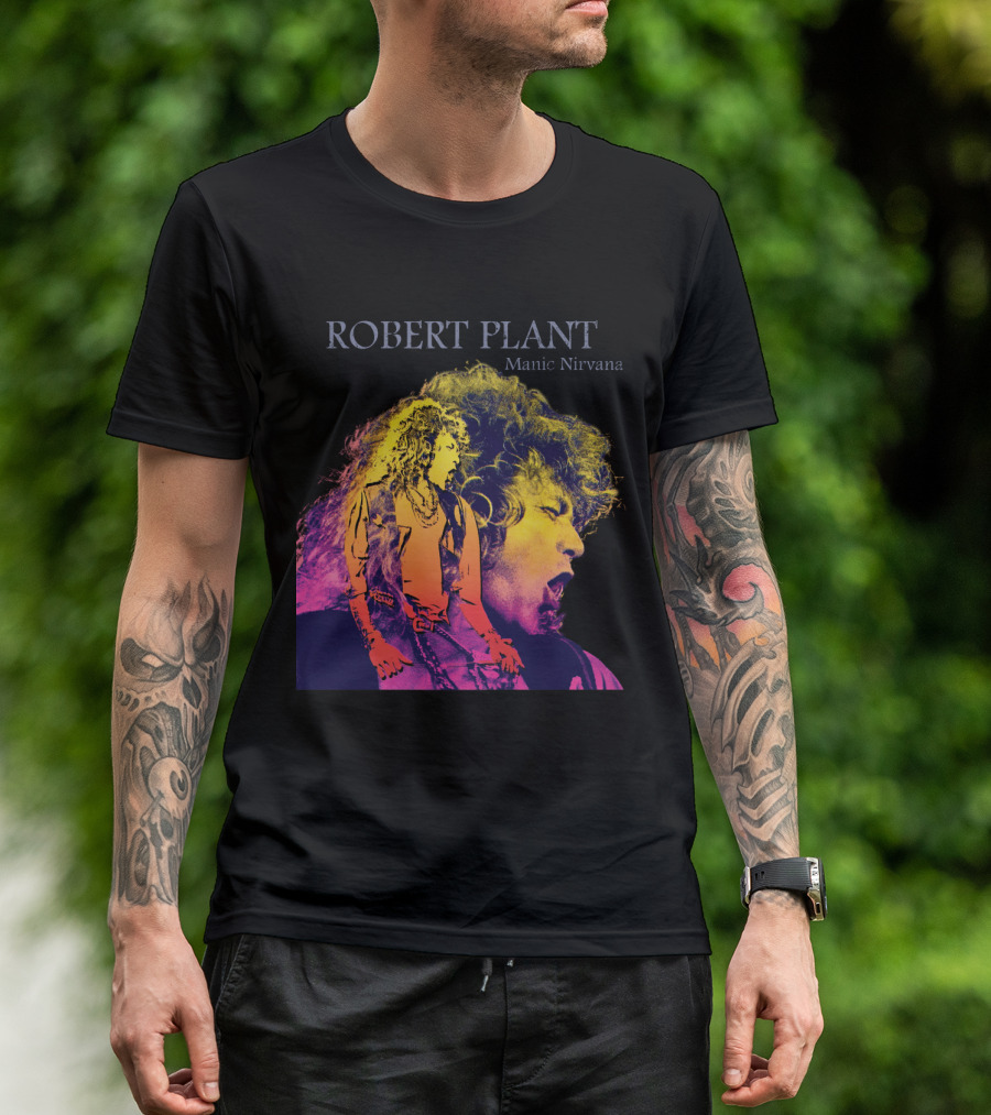 Robert Plant Manic Nirvana Retro Rock T-Shirt