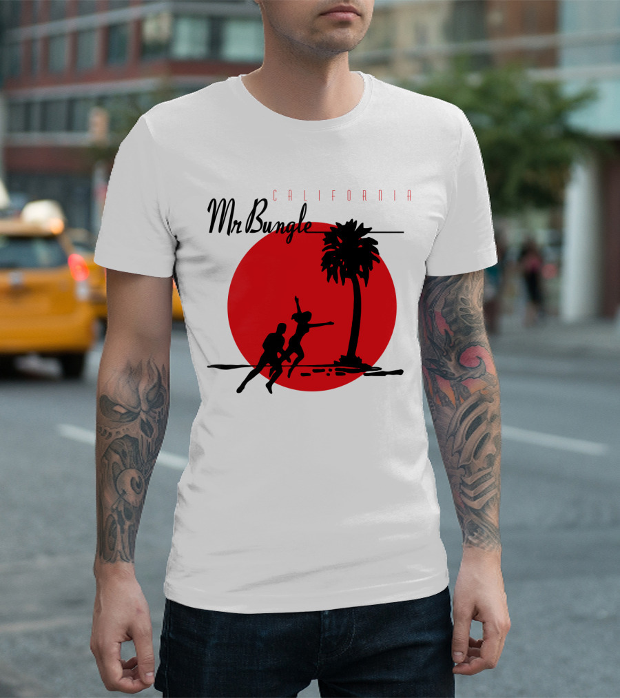Mr Bungle California Palm Silhouette Red Sun T-Shirt