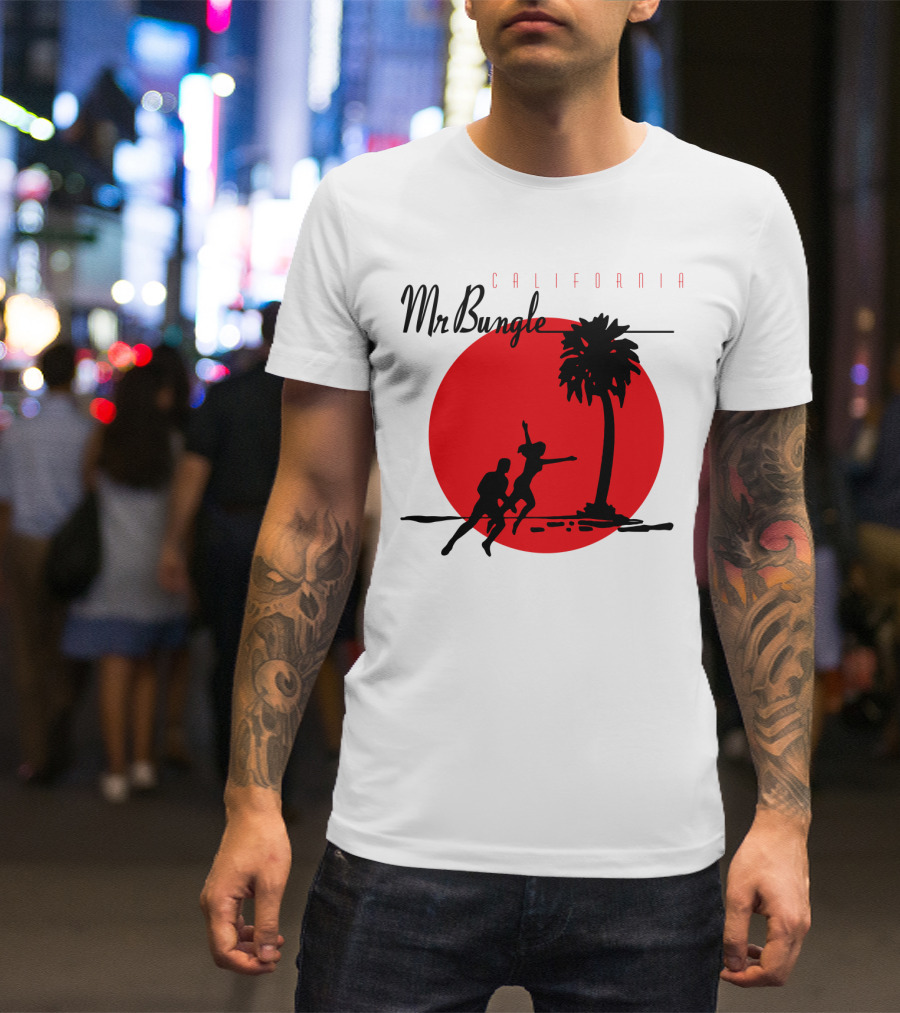 Mr Bungle California Palm Silhouette Red Sun T-Shirt